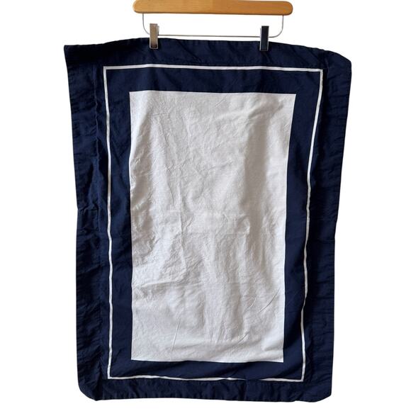 Kate Spade Standard Queen Sham Navy White - Picture 1 of 5